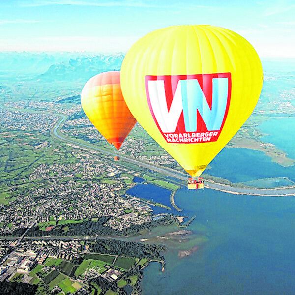 VN-Abonnent:innen heben mit „Ballooning Vorarlberg“ günstiger ab und sparen 41 Euro bei einer zweistündigen Ballonfahrt im Schweizer Rheintal.  VN