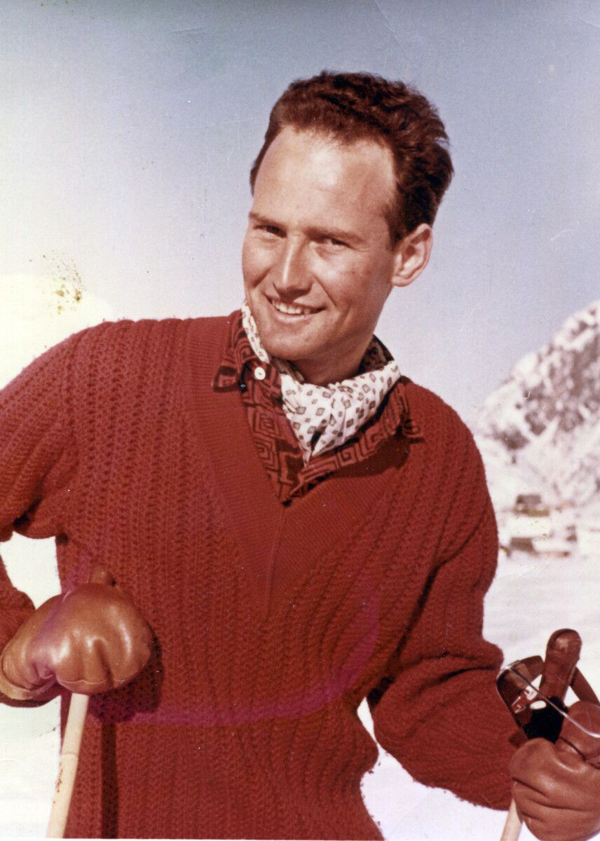 Walter als junger Skilehrer in Zürs am Arlberg (1961).