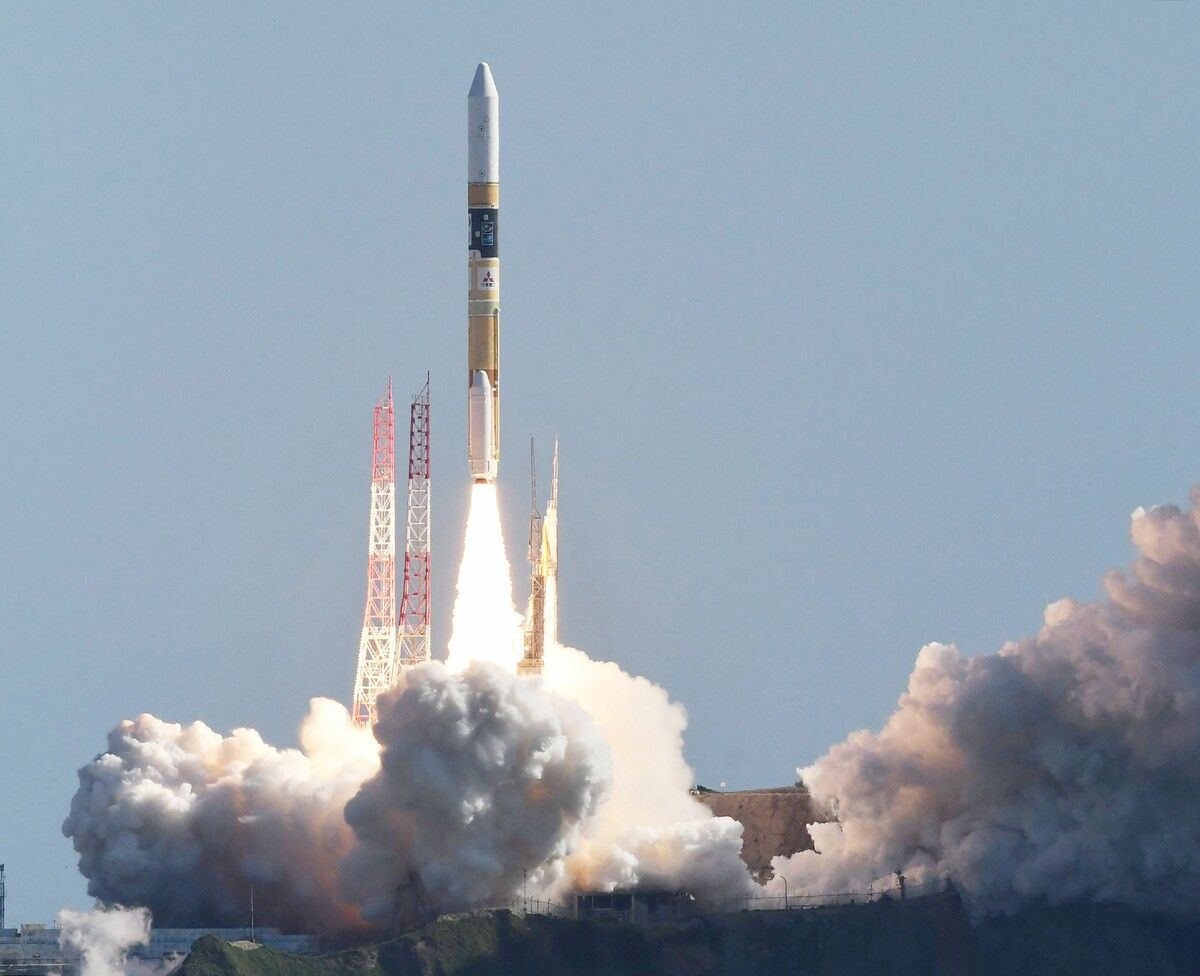 Das japanische Mini-Raumschiff Slim ist am 7. September an Bord einer H2A-Rakete gestartet. AFP