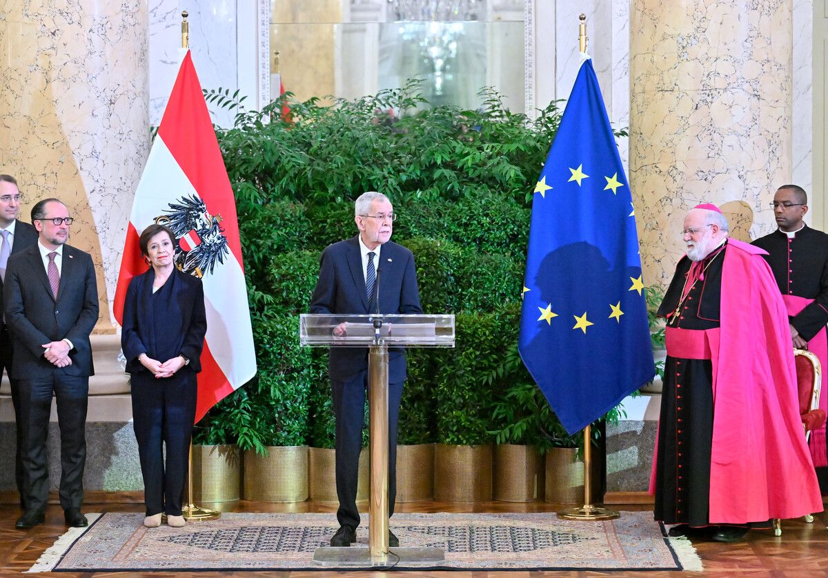 Der Bundespräsident sprach zum diplomatischen Corps.APA