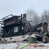 Brand zerstörte Wohnhaus in Göfis