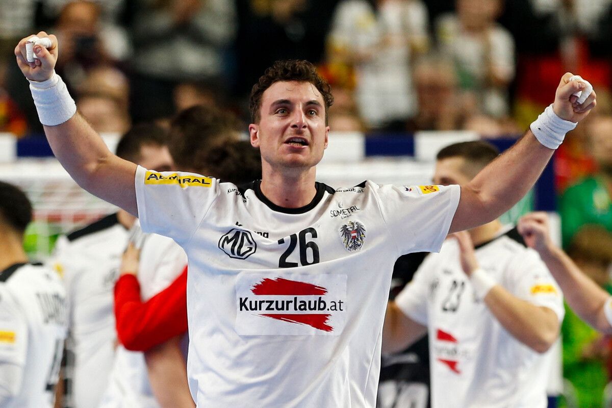 Einer der Garanten im ÖHB-Team bei der EURO 2024 für Roli Schlinger ist Abwehrchef Lukas Herburger (Bild): „Was der rackert und wegsteckt, ist einfach Weltklasse. So wie die Leistung des gesamten Teams.“GEPA