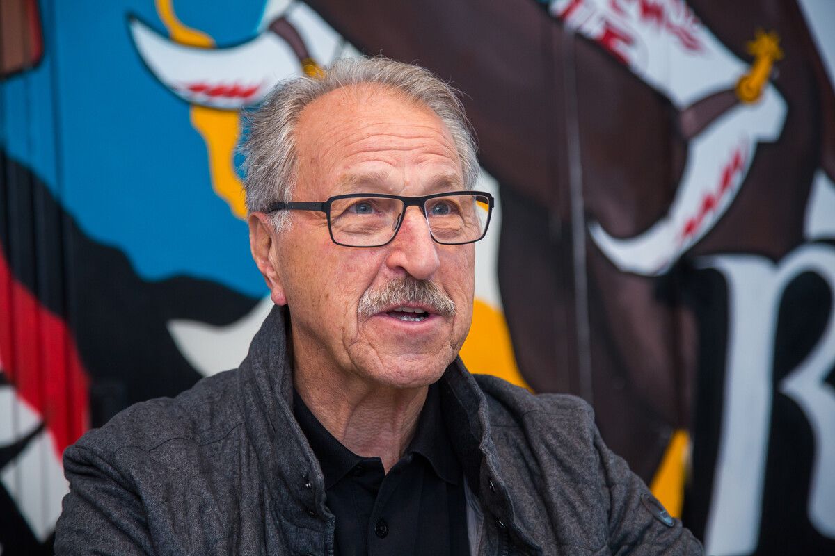 Erwin Mohr spricht in Dornbirn. VN/ps