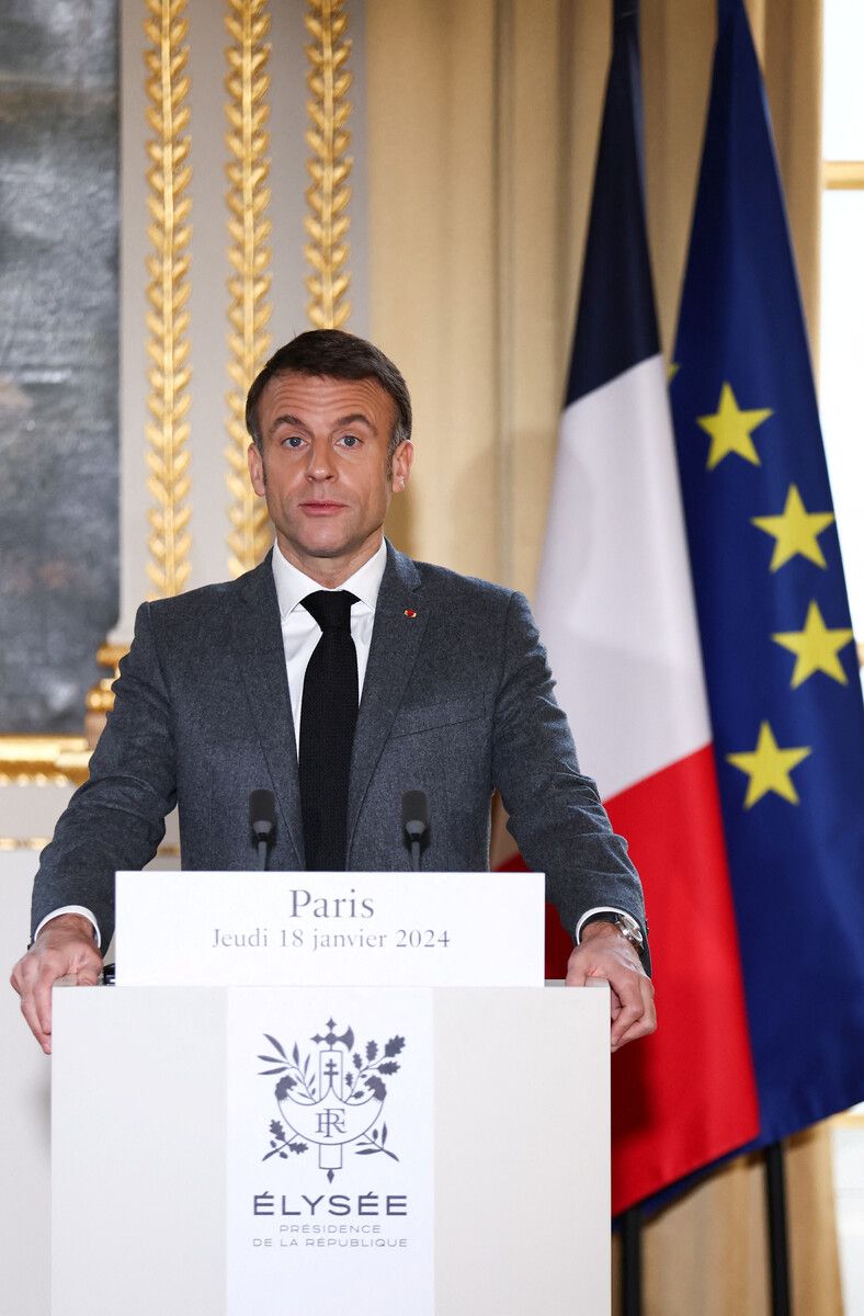 Frankreichs Präsident Macron befürwortet uniformierte Schüler.Reuters