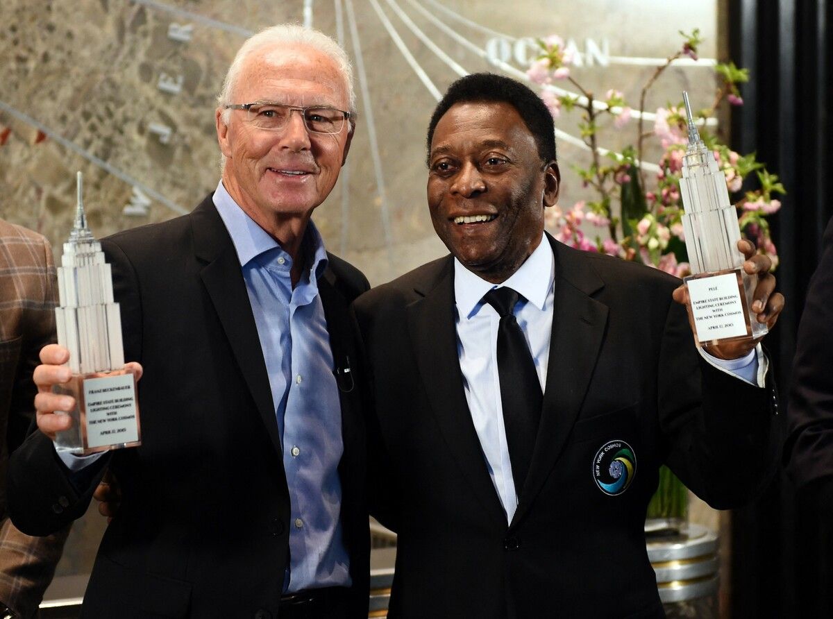 Franz Beckenbauer spielte mit Pele in New York.Apa,