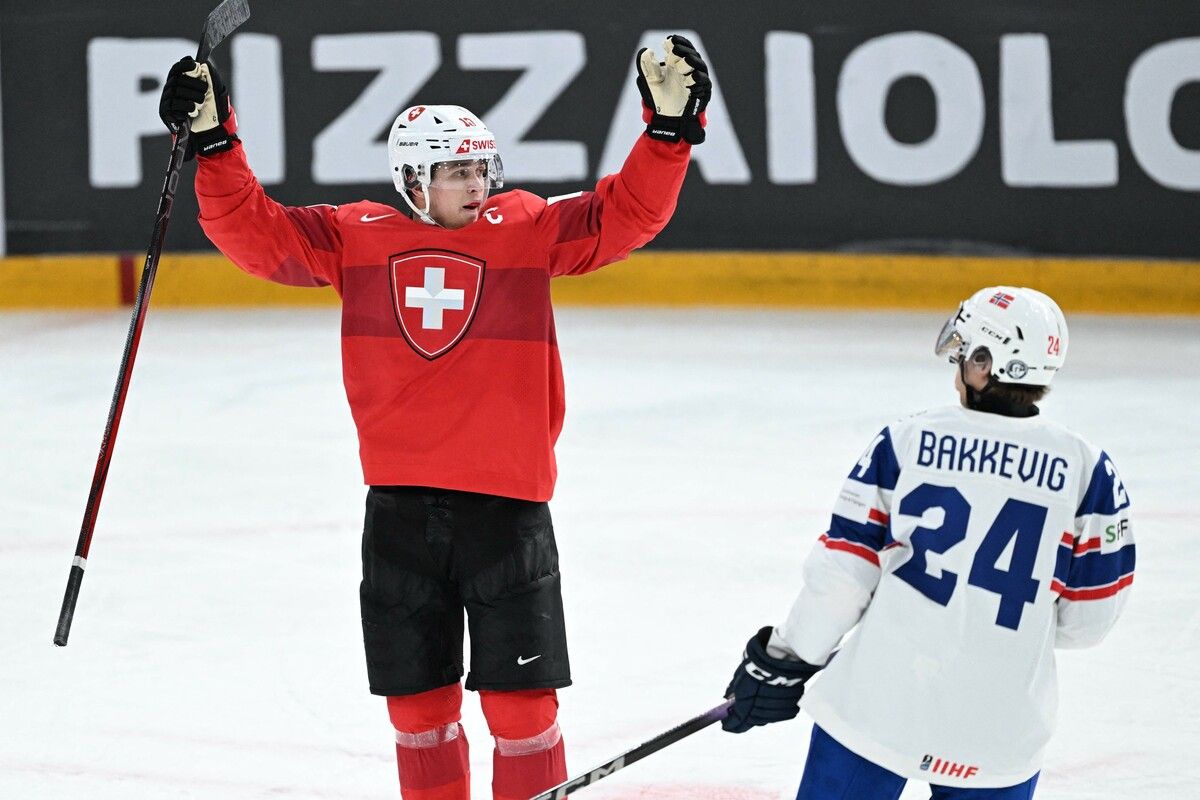 Gegen Norwegen war Jonas Taibel gleich an vier Toren der Schweizer beteiligt.APA