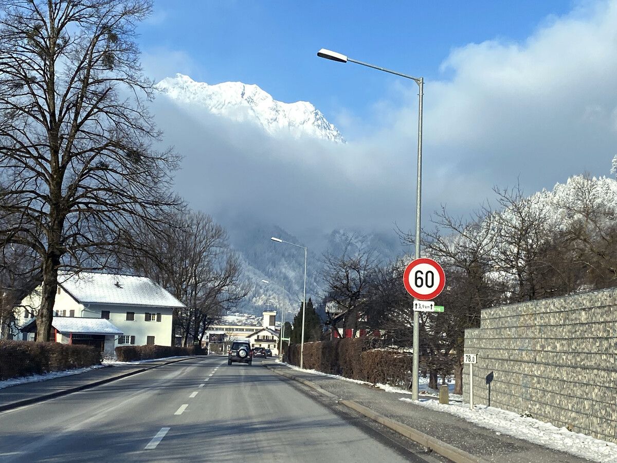 In Gantschier und Schruns soll die Geschwindigkeit von jetzt 60 km/h auf 50 km/h herabgesenkt werden.VN/JUN