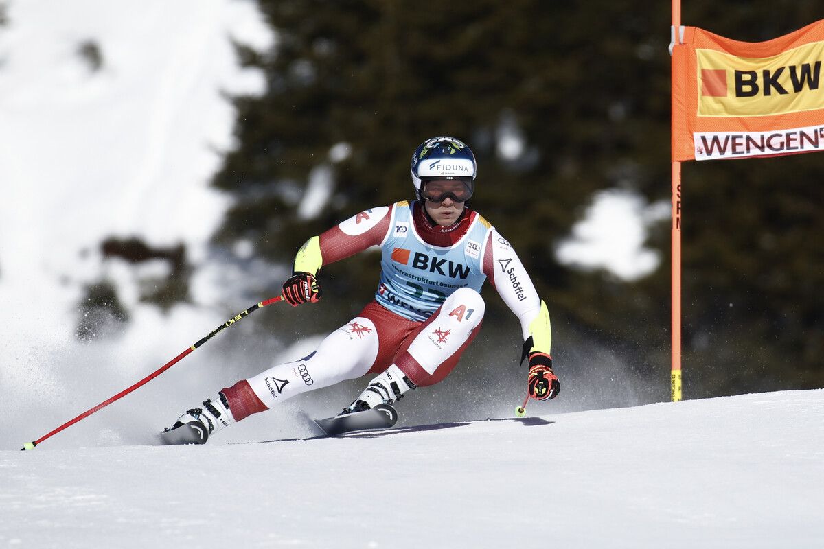 Lukas Feurstein legte in Wengen beim Weltcup-Super-G eine blitzsaubere Fahrt auf die Piste und durfte sich über Platz 15 freuen.ap