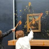 Mona Lisa im Louvre mit Suppe beworfen