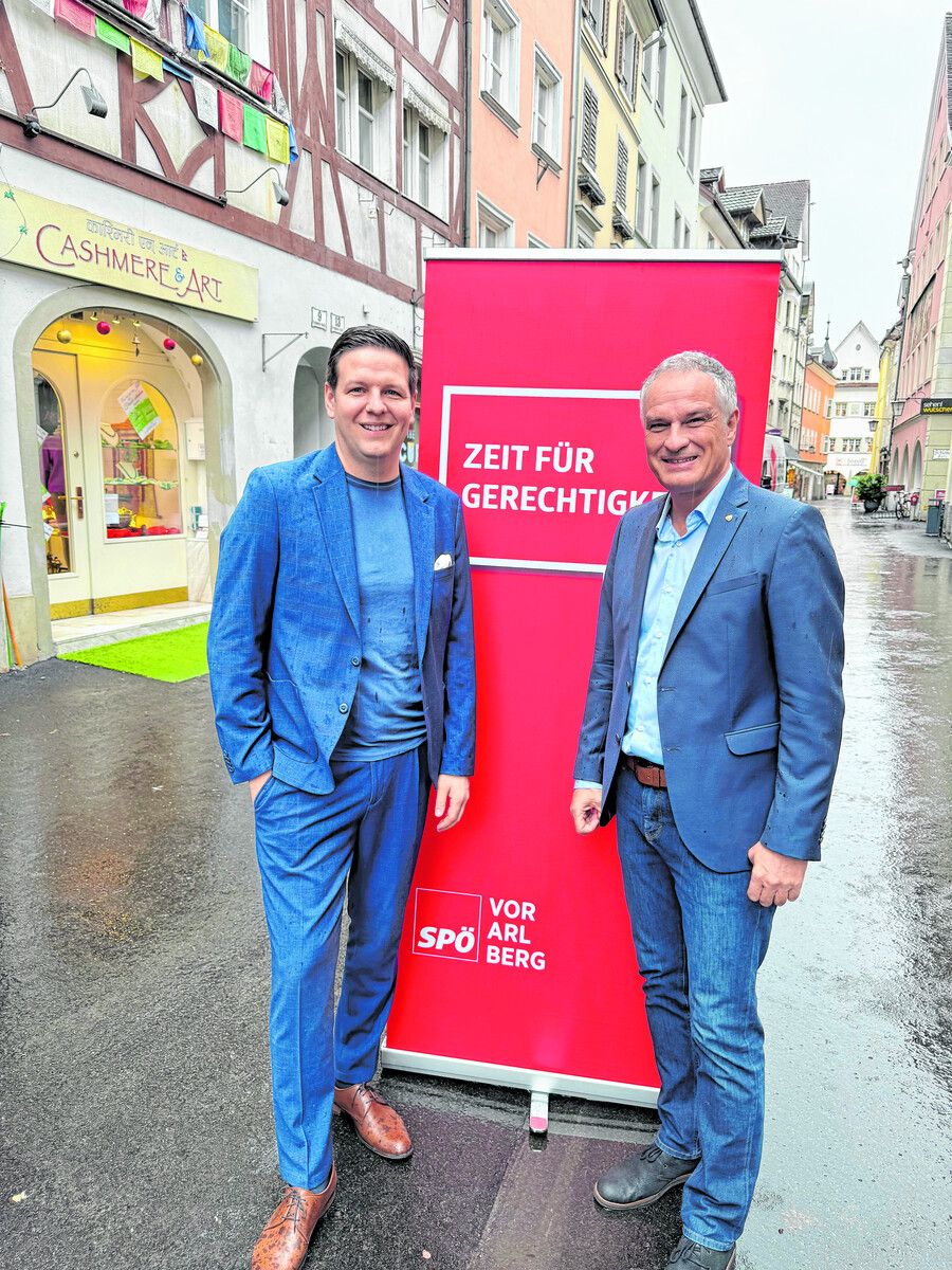 Philipp Kreinbucher (l.) wurde als neuer EU-Kandidat vorgestellt.