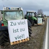 Protest deutscher Landwirte zum Ende der Aktionswoche