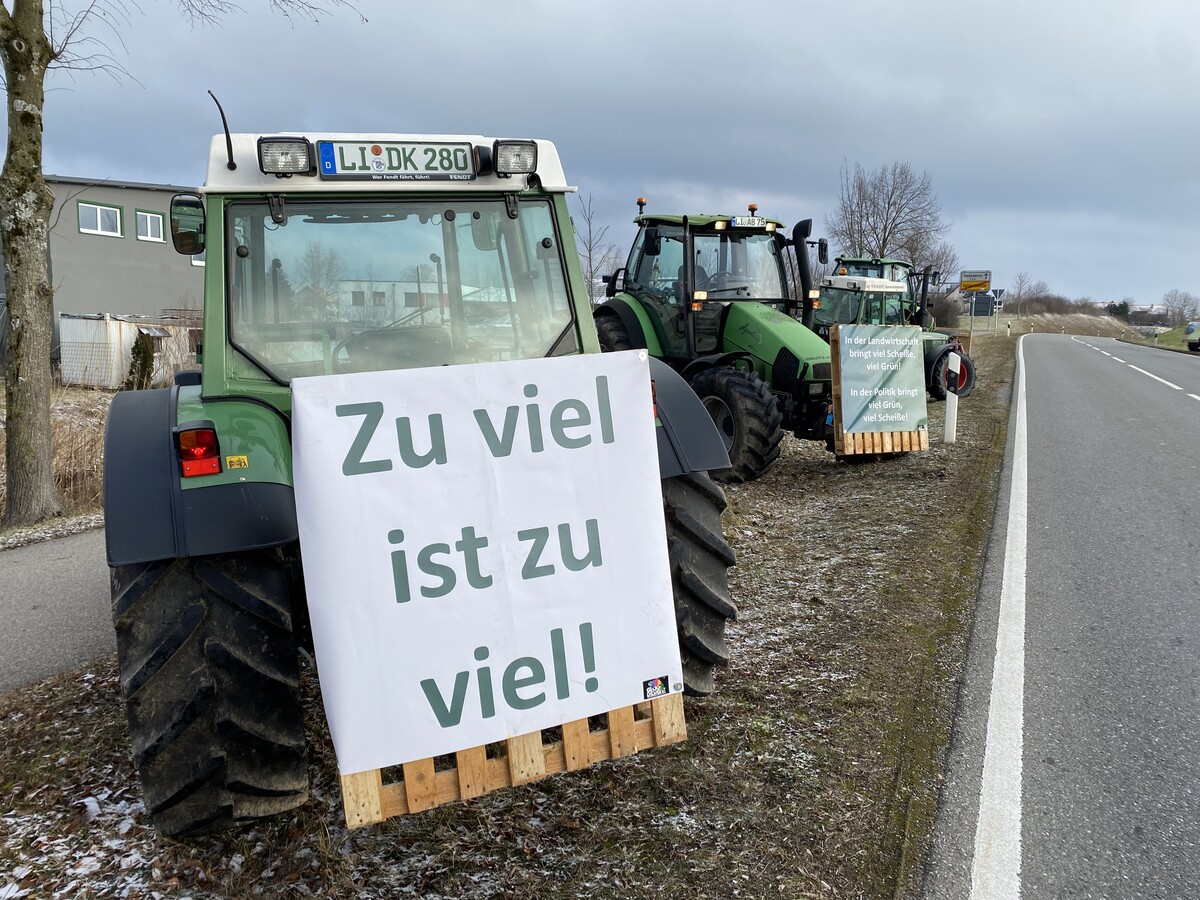 Seit Montag protestieren die Landwirte gegen die Pläne der Regierung.VN/Rauch