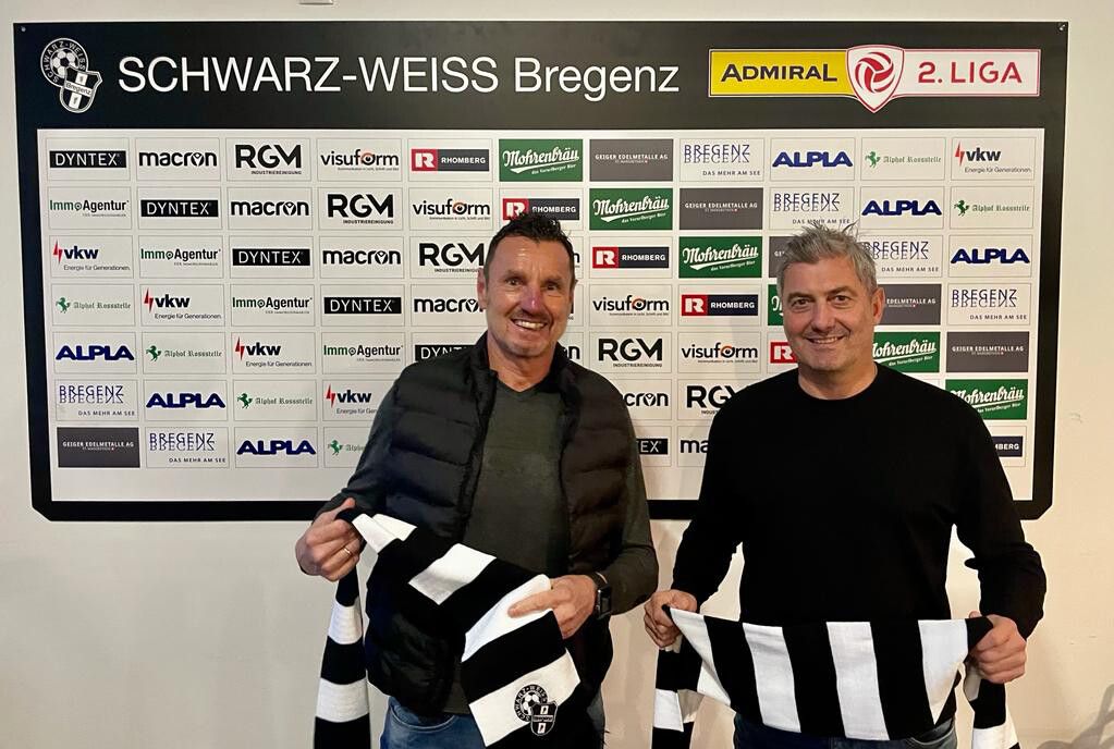 Starten bei SW Bregenz durch: Chefcoach Markus Mader und Co Martin Schneider.SW