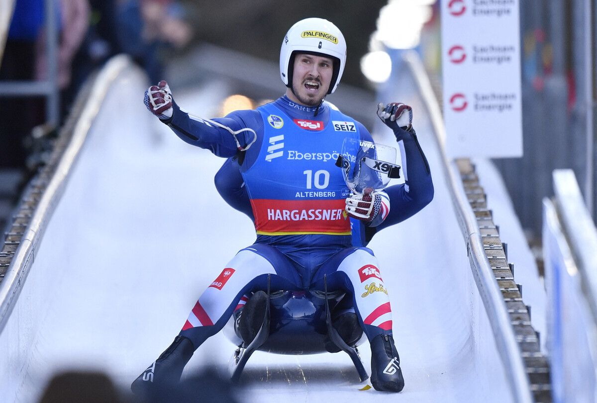 Thomas Steu hält Kurs auf den Sieg im Doppelsitzer-Gesamtweltcup.Reuters