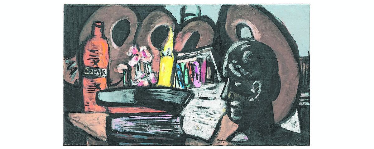 Zu den Highlights gehört die Ausstellung „Die ganze Palette“ mit Bildern der bekanntesten Maler der Hilti Art Foundation.Max Beckmann, Stilleben mit Paletten, 1944 (Detail), Hilti Art Foundation