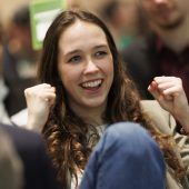 Grüne Kandidatin fixiert
