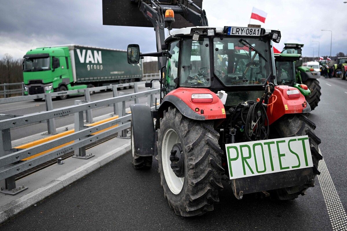 An der Grenze zur Ukraine wird in Polen immer wieder protestiert.