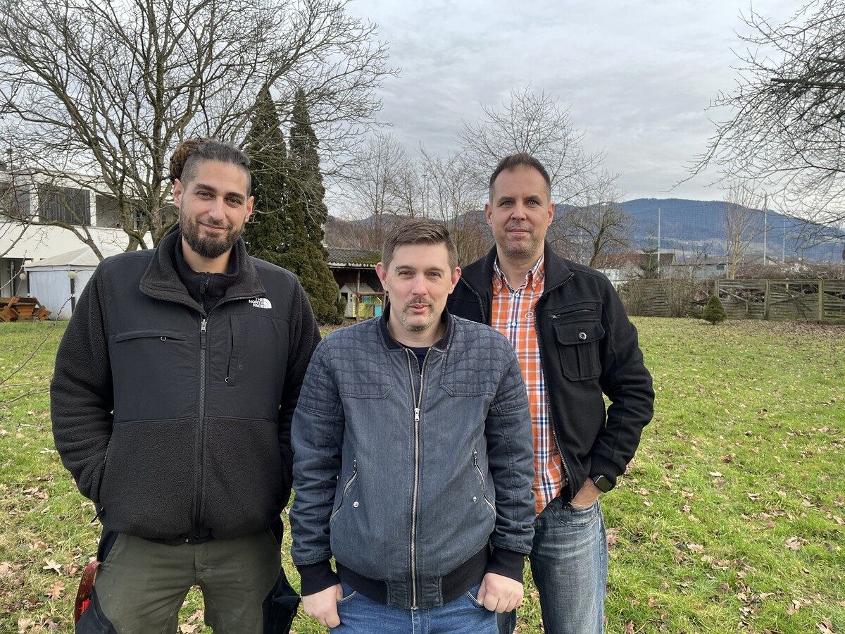 Armin, Marco und René Maffei kämpfen seit Jahren vergeblich für eine Zufahrt zu ihrem Grundstück. VN/Plesch (2)