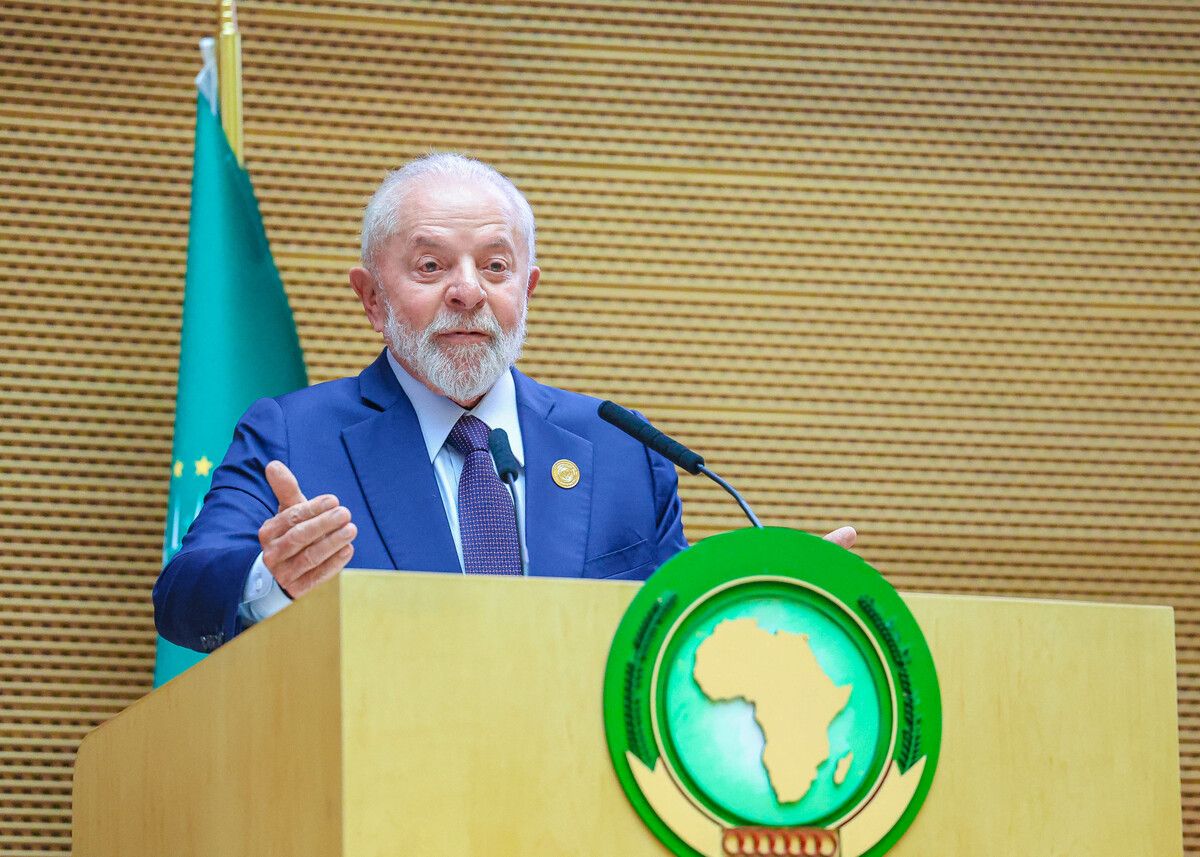 Brasiliens Präsident Lula da Silva hielt als Gast eine Rede bei der Eröffnung der 37. Versammlung der Afrikanischen Union (AU). AFP