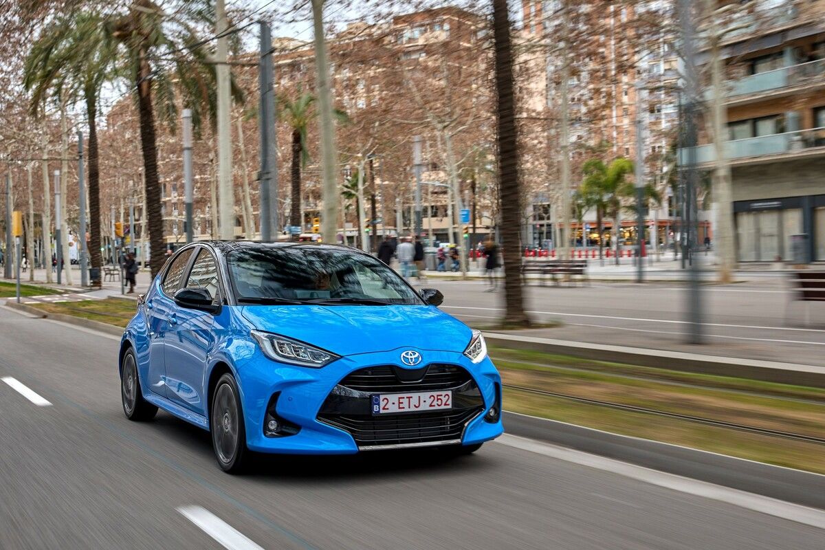 Das blitzige Blau ist die Signaturfarbe der Premiere Edition des aktualisierten Toyota Yaris.Werk