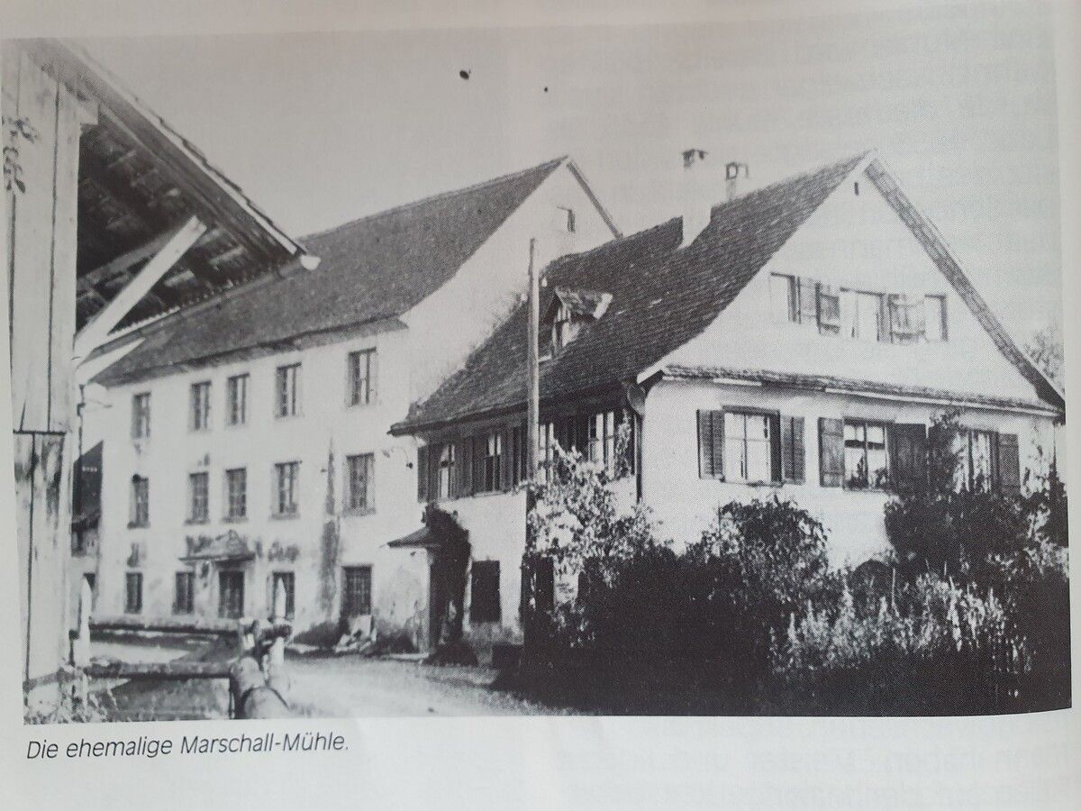 Die einstige Marschall-Mühle in Lauterach. Chronik Lauterach