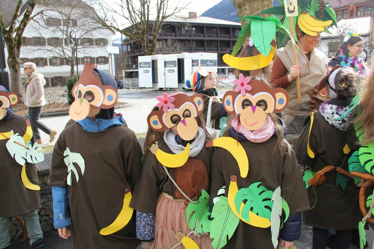 Die Kinder der Volksschule Schruns waren als Affen unterwegs. STL (2)