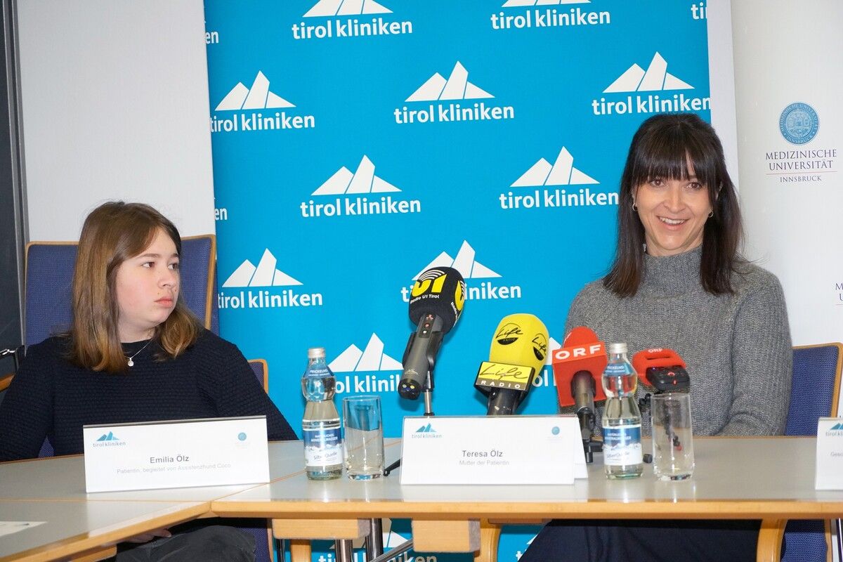 Emilia Ölz begegnet ihrem Schicksal mit viel Mut.tirol kliniken