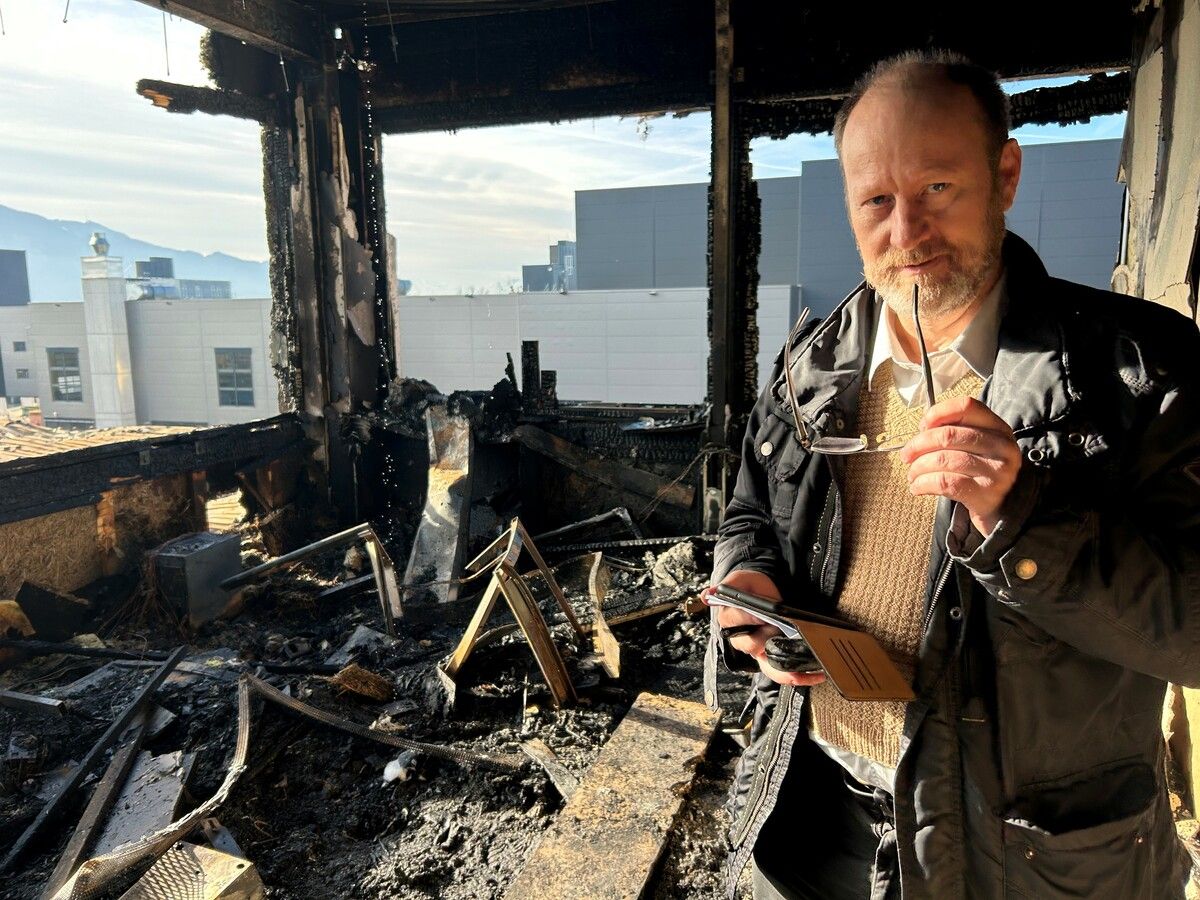 Markus Kuhn hat durch das Feuer unwiederbringlichen Schaden erlitten. VN/GS