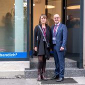 Verena Depaoli und Tuncay Cetinkaya engagieren sich für Zweite Sparkasse. »D1