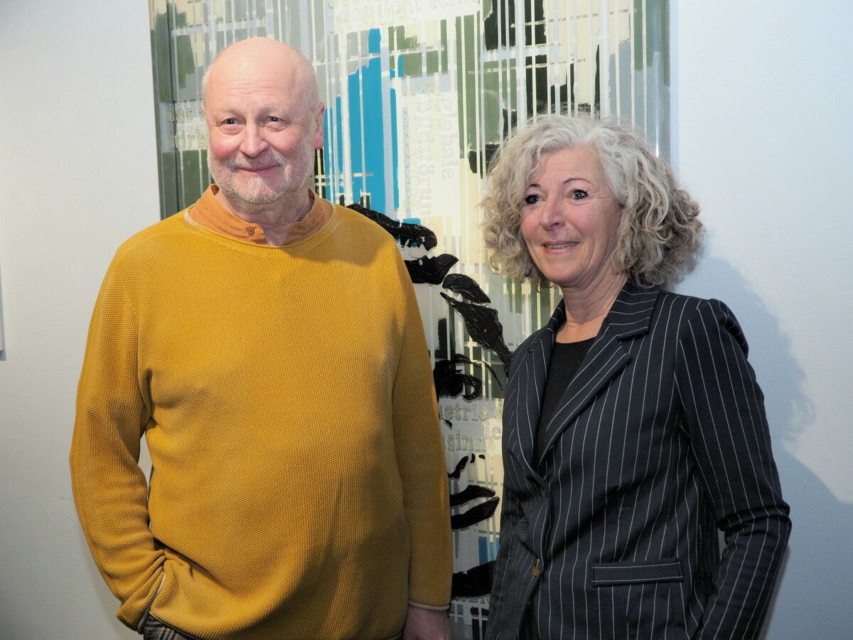 Künstler Manfred Egender und Ursula Schwendinger (Kosmos).