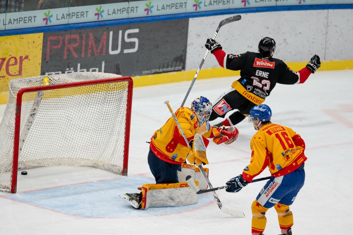 Luka Erne erzielte beim Sieg der Pioneers den ersten und letzten Treffer.VN-Stiplovsek
