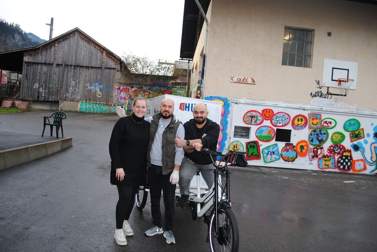 Mobile Fahrradwerkstatt durch kreatives Jugendprojekt in Feldkirch entstanden.Stadt