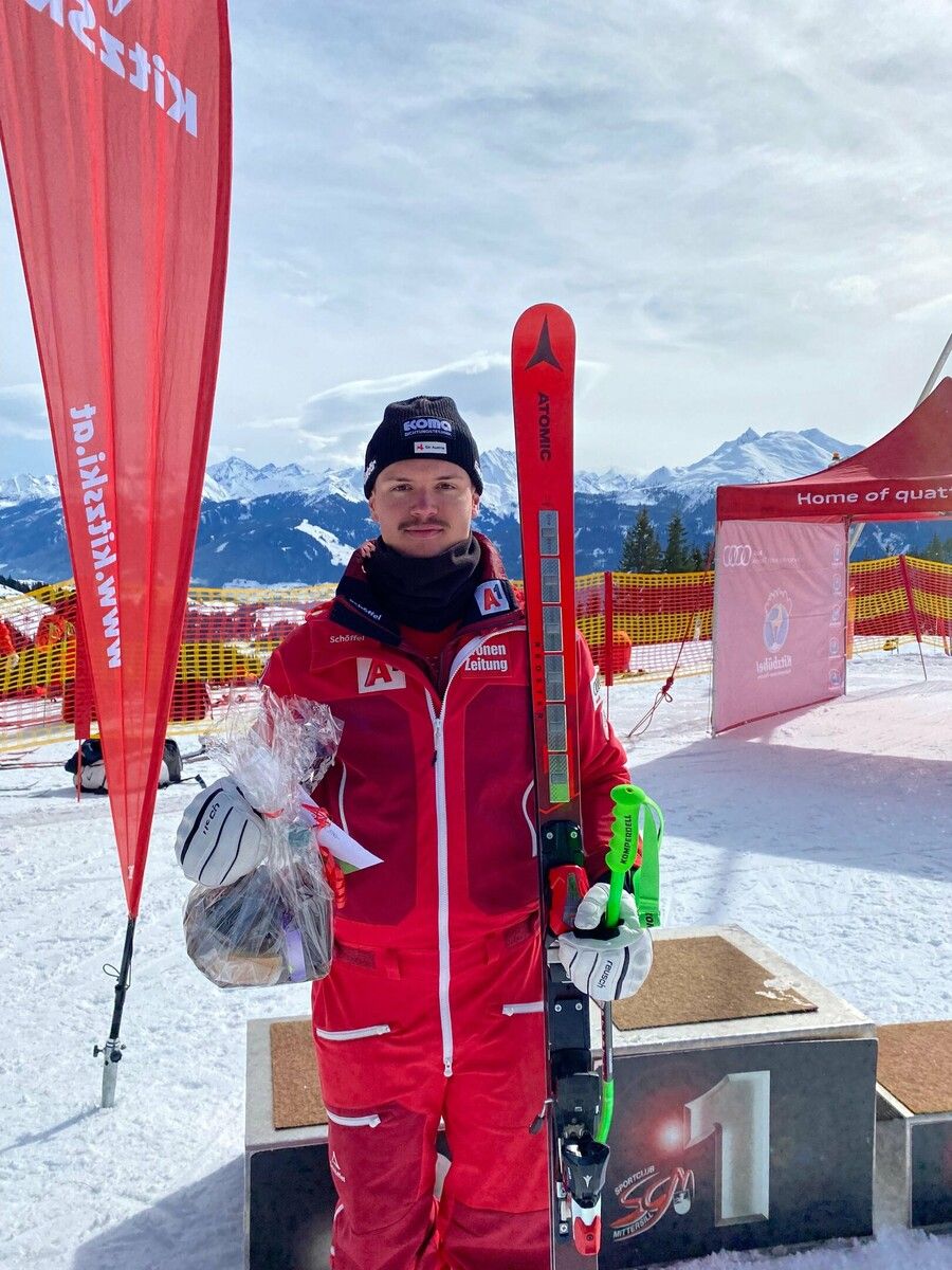 Noel Zwischenbrugger darf sich über den ersten Sieg im Europacup-RTL freuen.Ski A.