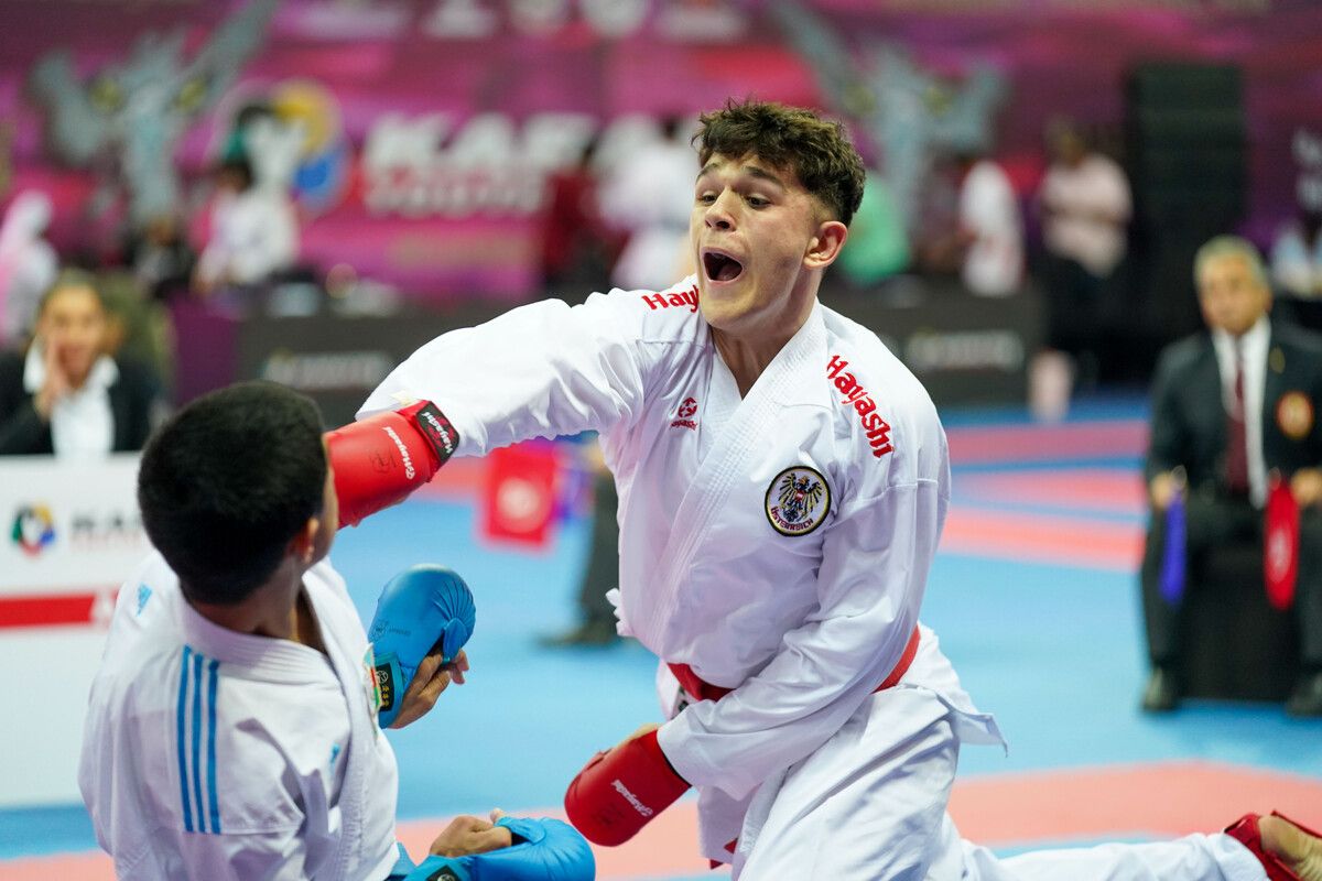 Pascal Platisa holte erstmals einen Podest-rang in der WKF Youth League.Privat
