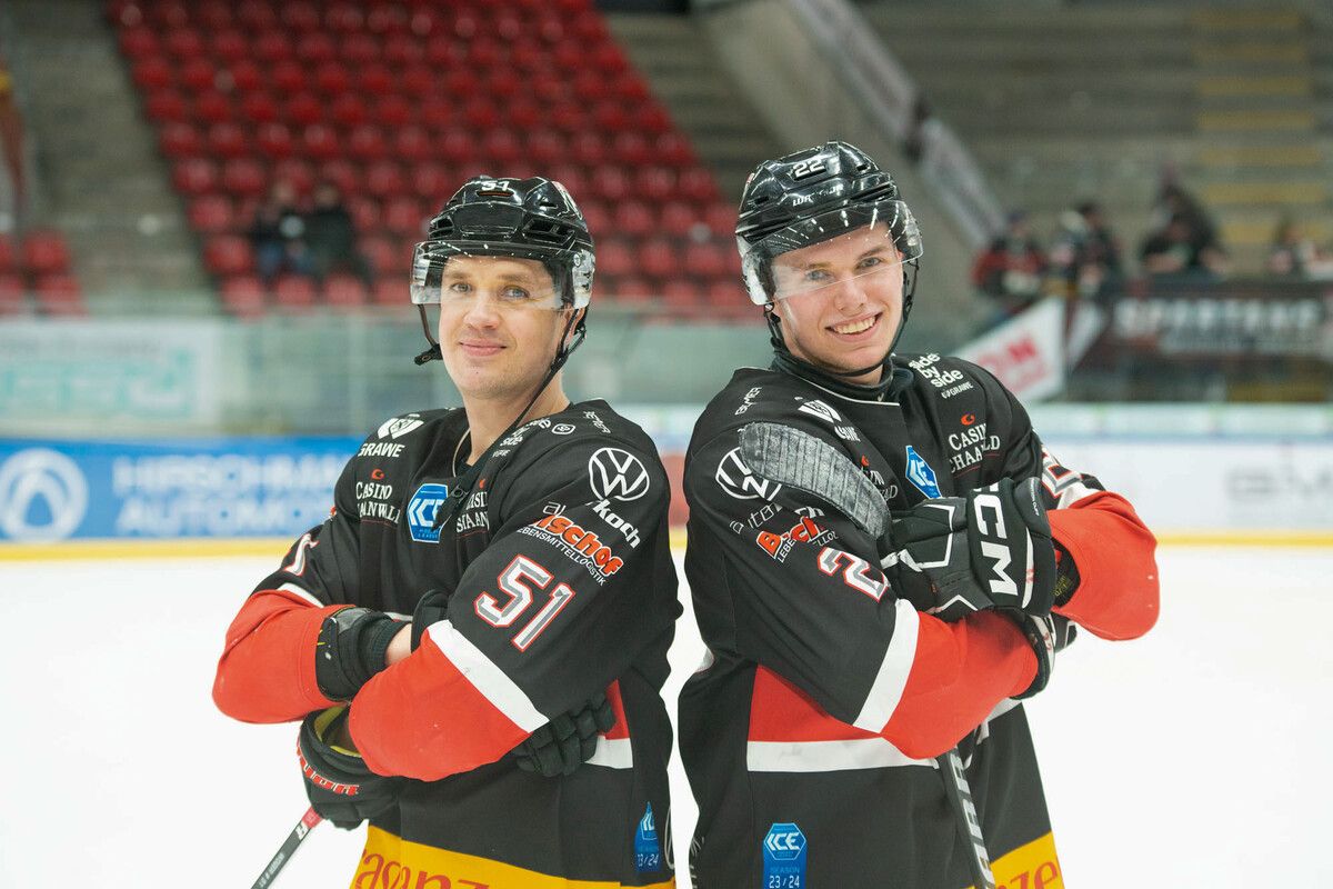 Routinier Daniel Woger und Youngster Luca Erne ergänzen sich. Pioneers, Stiplovsek