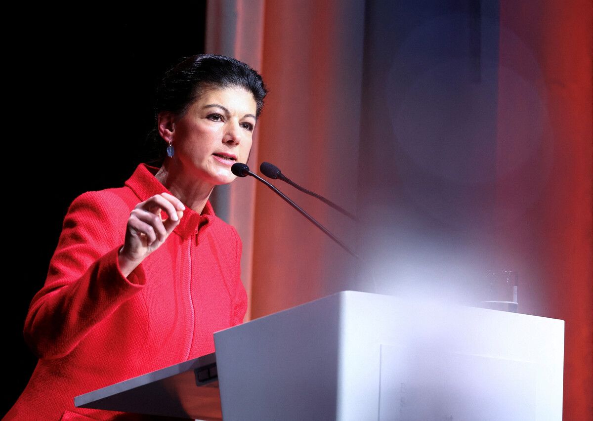 Sahra Wagenknecht tritt mit ihrer Partei bei der Europawahl an.Reuters