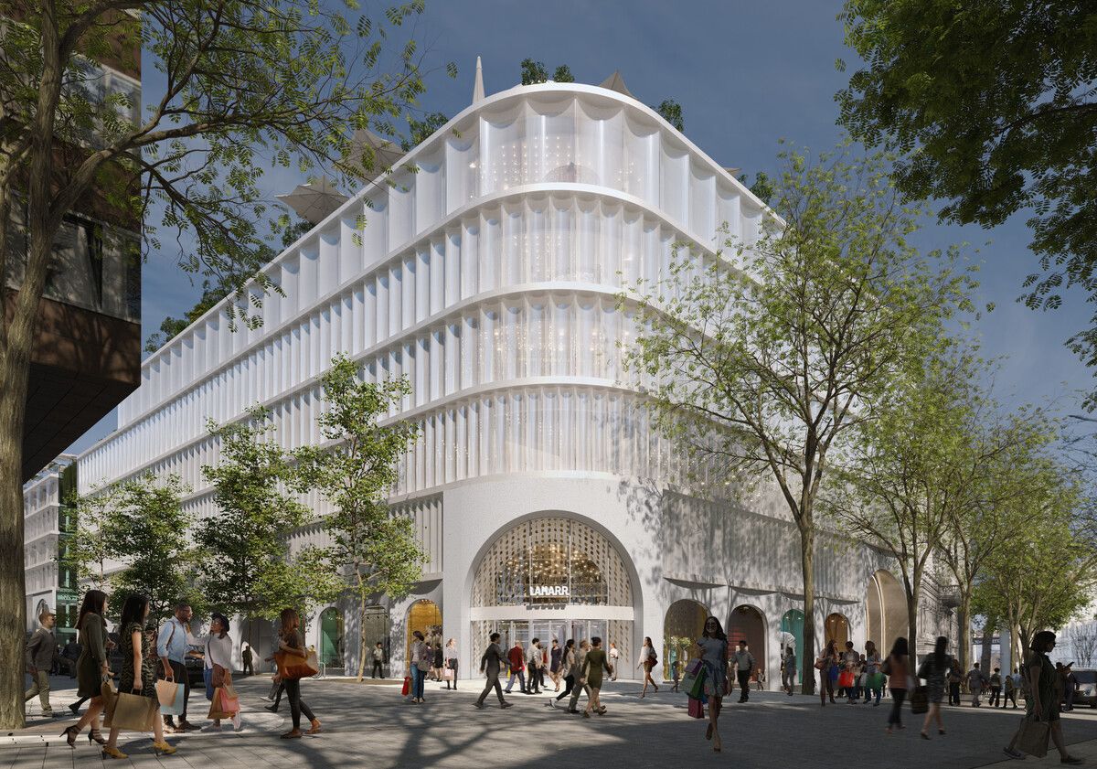 So hätte das geplante Luxuskaufhaus mit Hotel in Wien aussehen sollen. FA