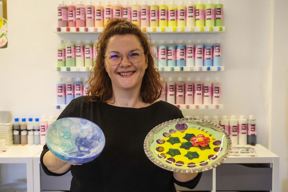 Veronika Breuß will mit ihrem Keramikmalstudio mehr als einen Ort der Kreativität schaffen.