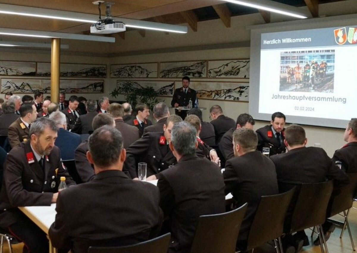 Zahlreiche Mitglieder und Gäste verfolgten die diesjährige Jahreshauptversammlung der Göfner Feuerwehr. FW Göfis