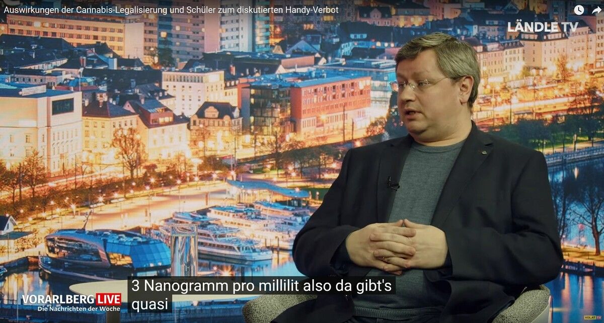 30 bis 50 Prozent der Österreicher haben Cannabiserfahrung. Da kann man nicht alle kriminalisieren, erklärt Primar Philipp Kloimstein bei Vorarlberg LIVE.