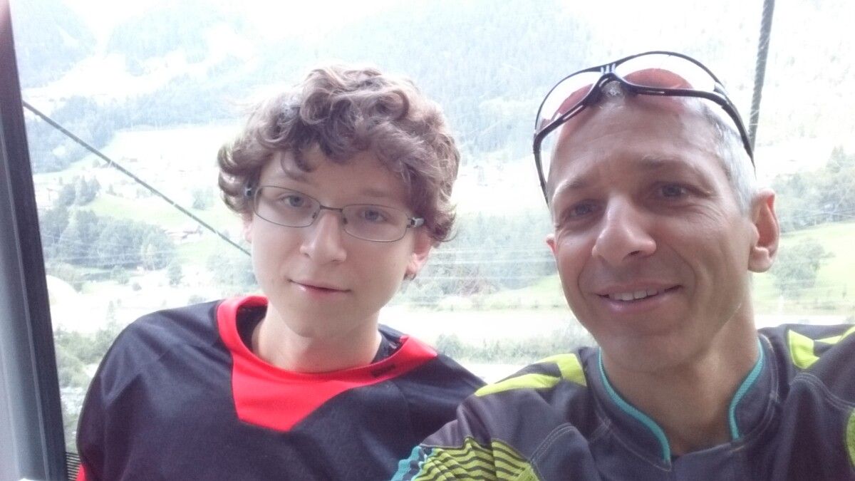 Andi mit seinem Vater Jürgen.