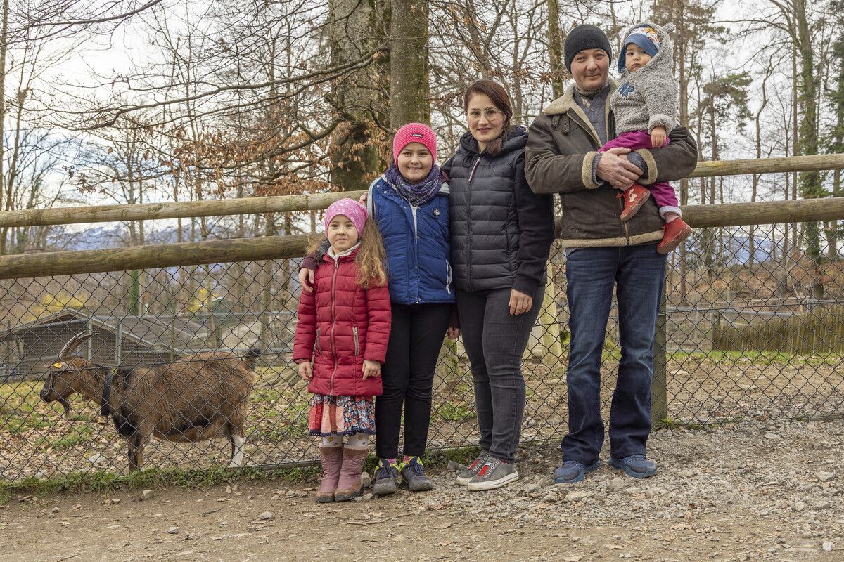 Annabelle, Leonie, Amy, Rustam und Ruth Vanoyan (v.l.) kommen gerne in den Wildpark.