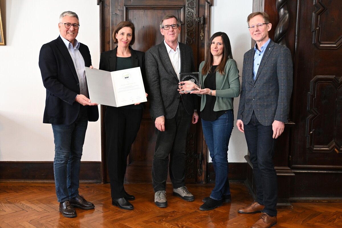 Bürgermeister Wolfgang Matt nahm die Auszeichnung entgegen. Stadt Feldkirch