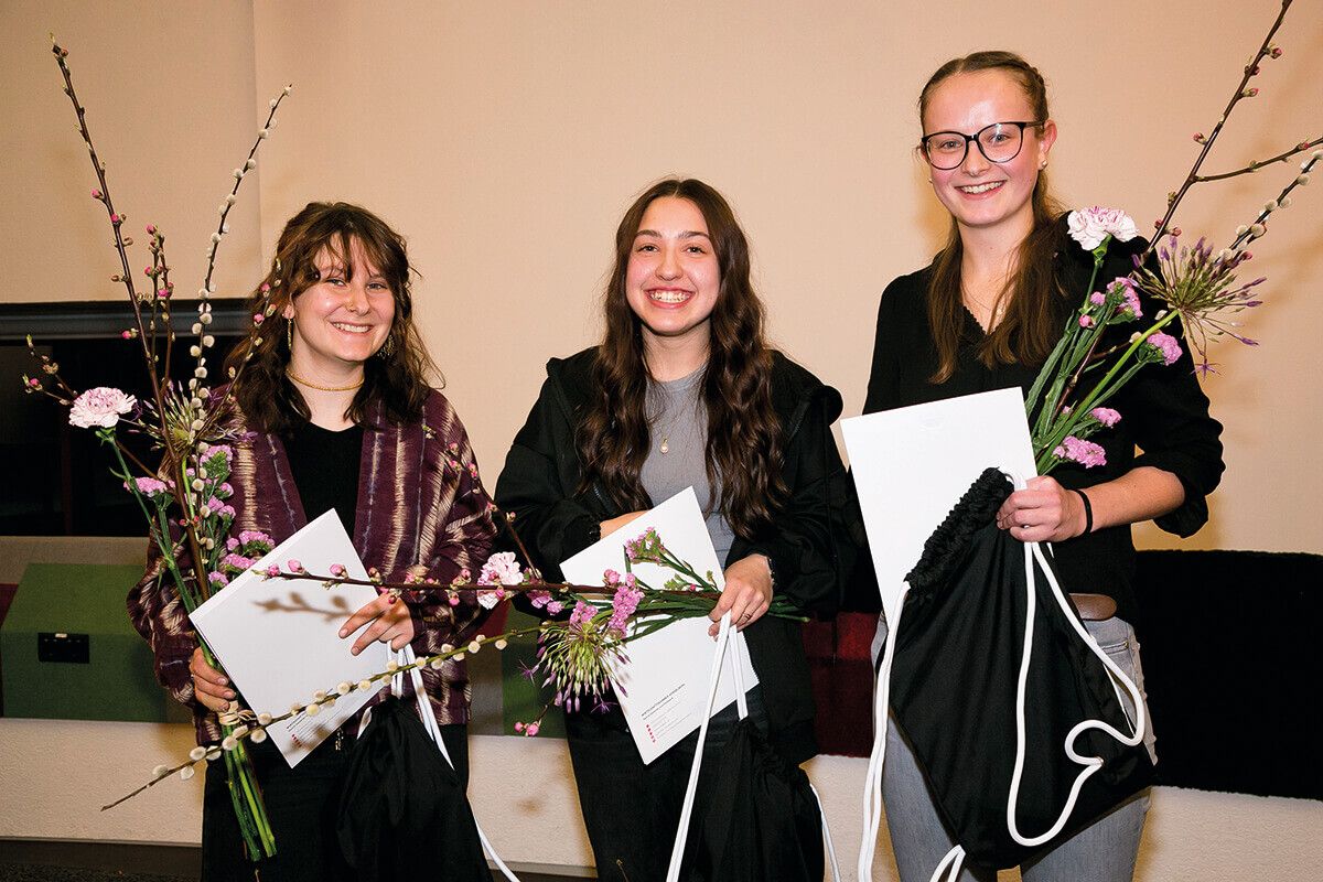 Das erfolgreiche Sieger-Trio: Elisabeth Maier (3. Platz), Selina Gapp (1. Platz) und Laura Greber (2. Platz). wkv/Mathis