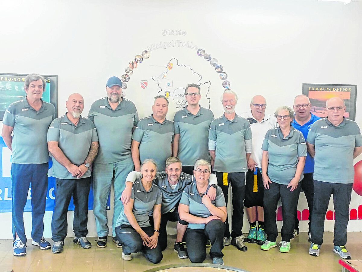 Das Vorarlberger Minigolf-Team feierte den ersten Platz im Seniorenvergleichskampf gegen Tirol und Bayern.UMSC Schruns