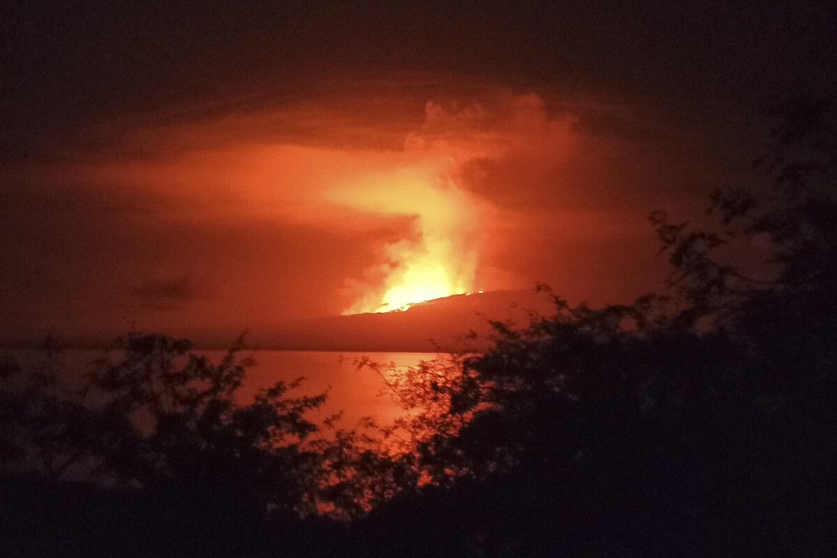 Der La Cumbre ist einer der aktivsten Vulkane der Galapagos-Inselkette. ap