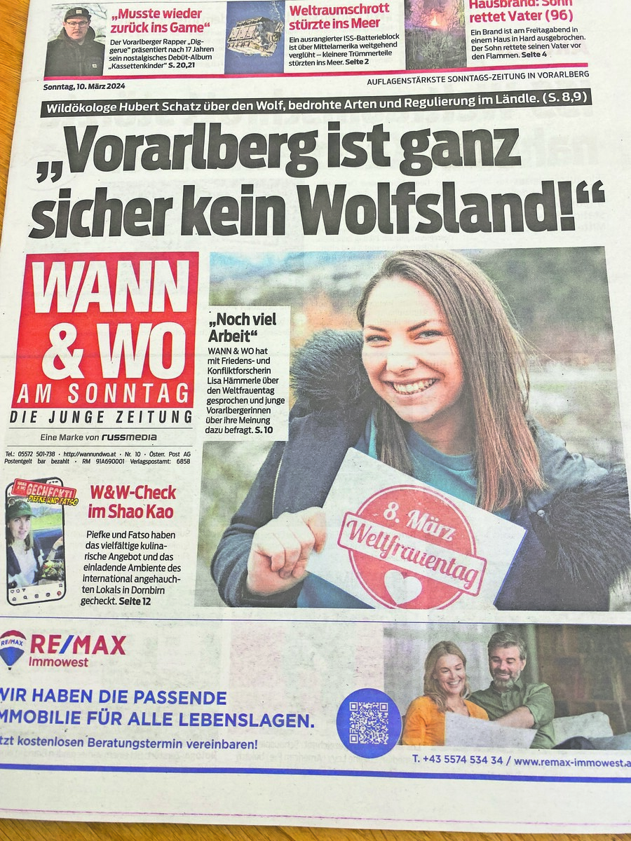 Die Gratiszeitung WANN&WO erscheint am 31. März zum letzten Mal. VN