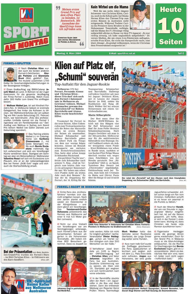 Die VN berichteten 2004 live aus Melbourne.