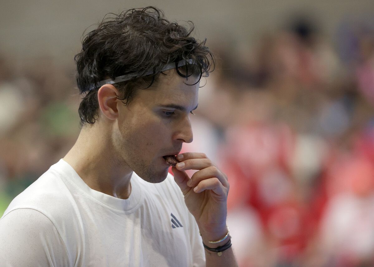 Dominic Thiem bekommt seine Probleme nicht in den Griff.Gepa
