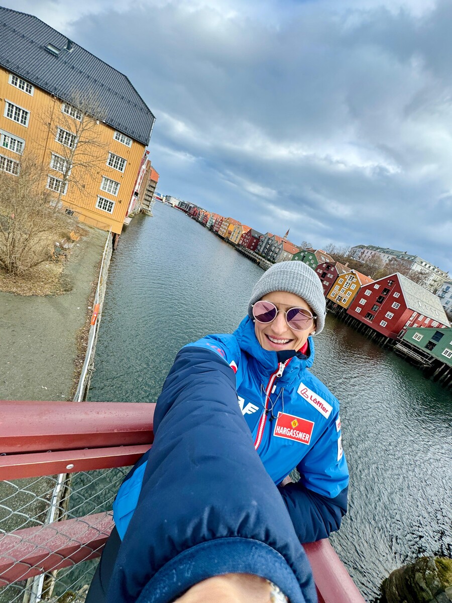 Ein Selfie aus Trondheim. Von dort aus ging es nach Vikersund.
